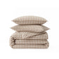 PureWoven Washed Cotton Gingham Duvet Cover Set