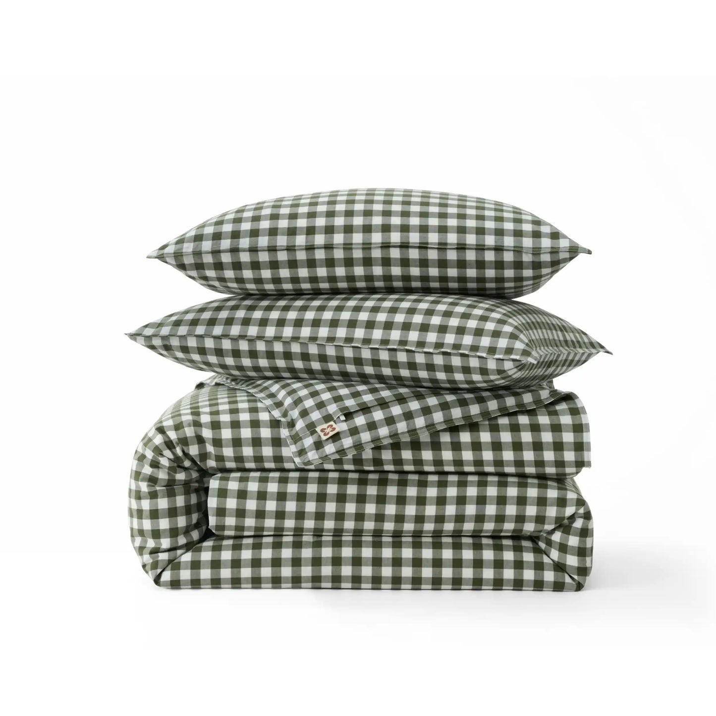 PureWoven Washed Cotton Gingham Duvet Cover Set