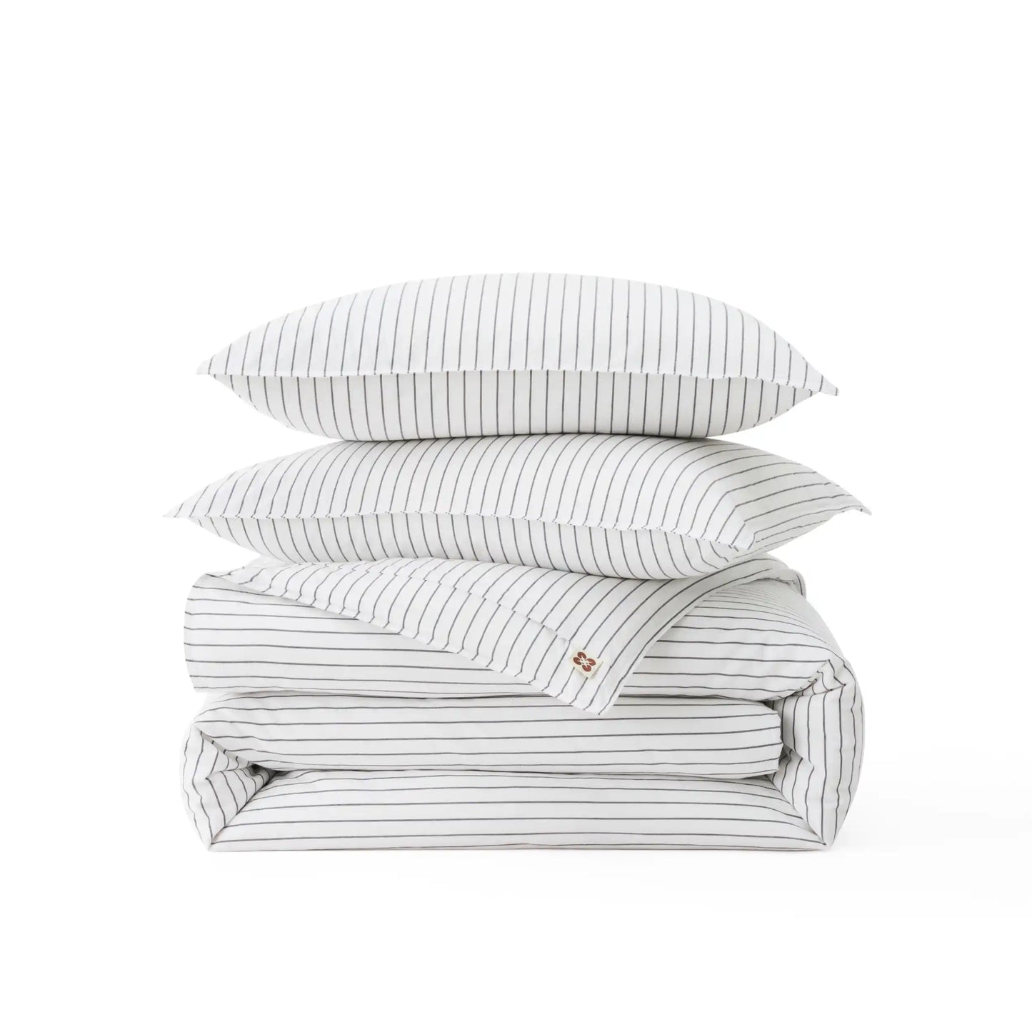 PureWoven Washed Cotton Striped Duvet Cover Set
