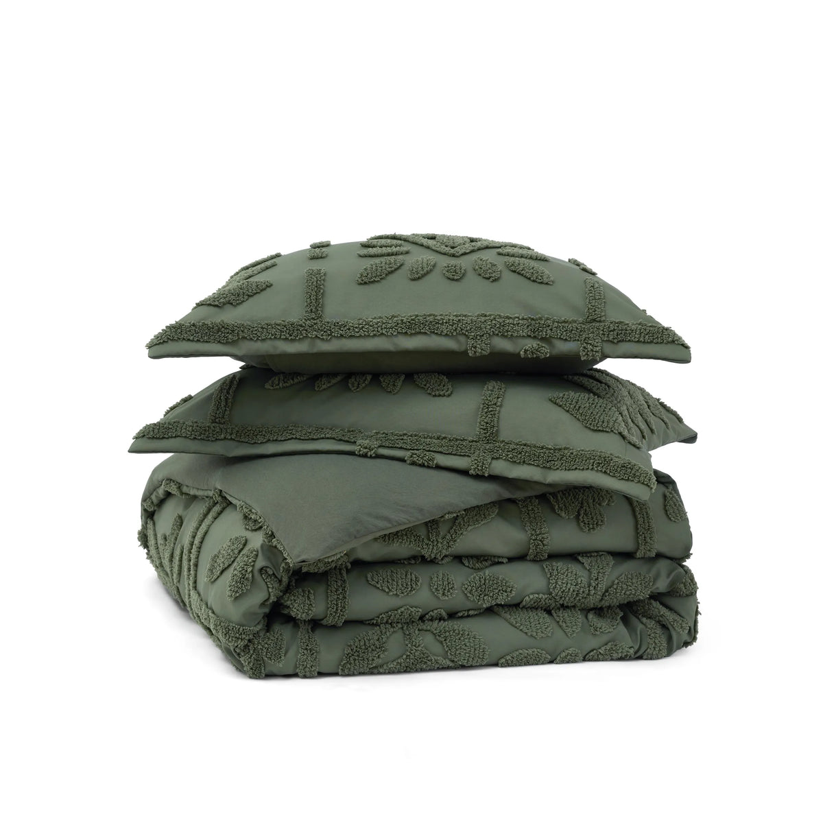 Boho Tufted Embroidery Duvet Cover Set