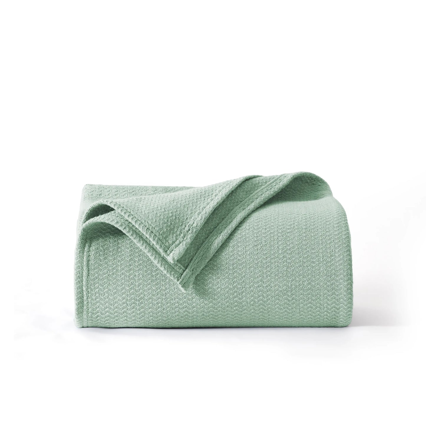 100% Cotton Herringbone Woven Blanket
