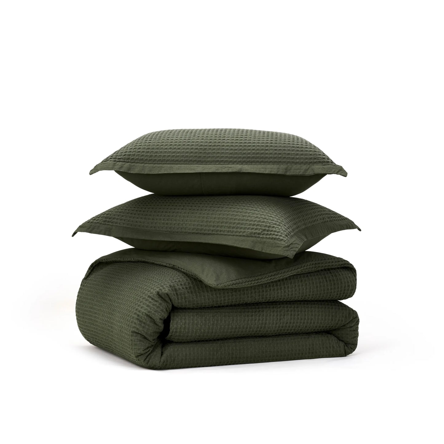 PureWoven™ Cotton Waffle Weave Duvet Cover Set