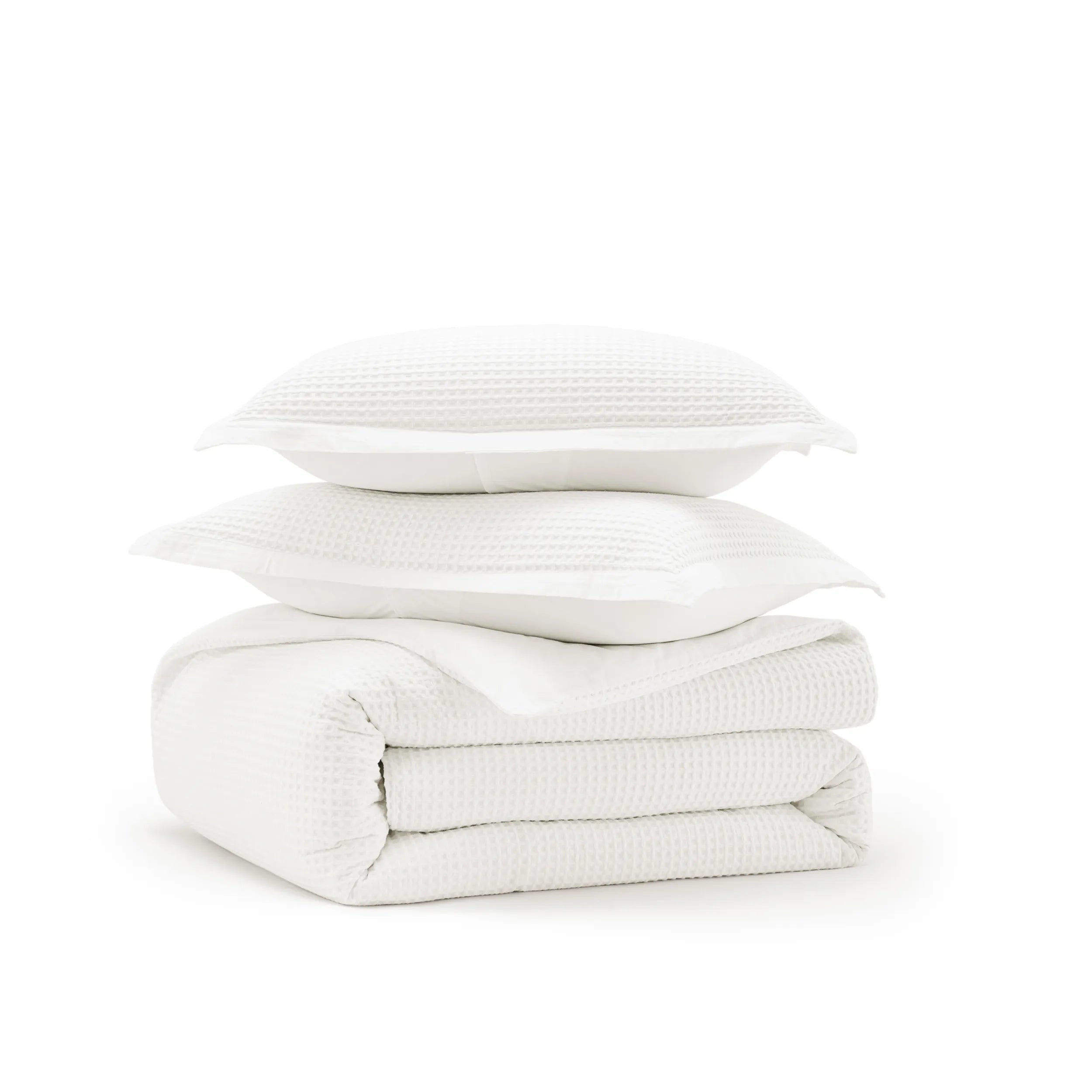 PureWoven™ Cotton Waffle Weave Duvet Cover Set
