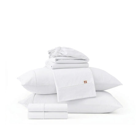 Gingham Olive Green Queen PureWoven™ 6-Piece Washed Cotton Sheet Set