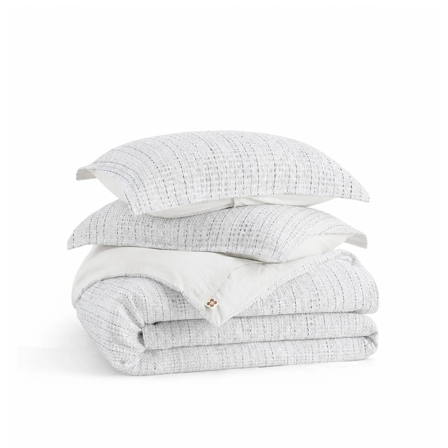 PureWoven™ Cotton Waffle Space-Dyed Duvet Cover Set
