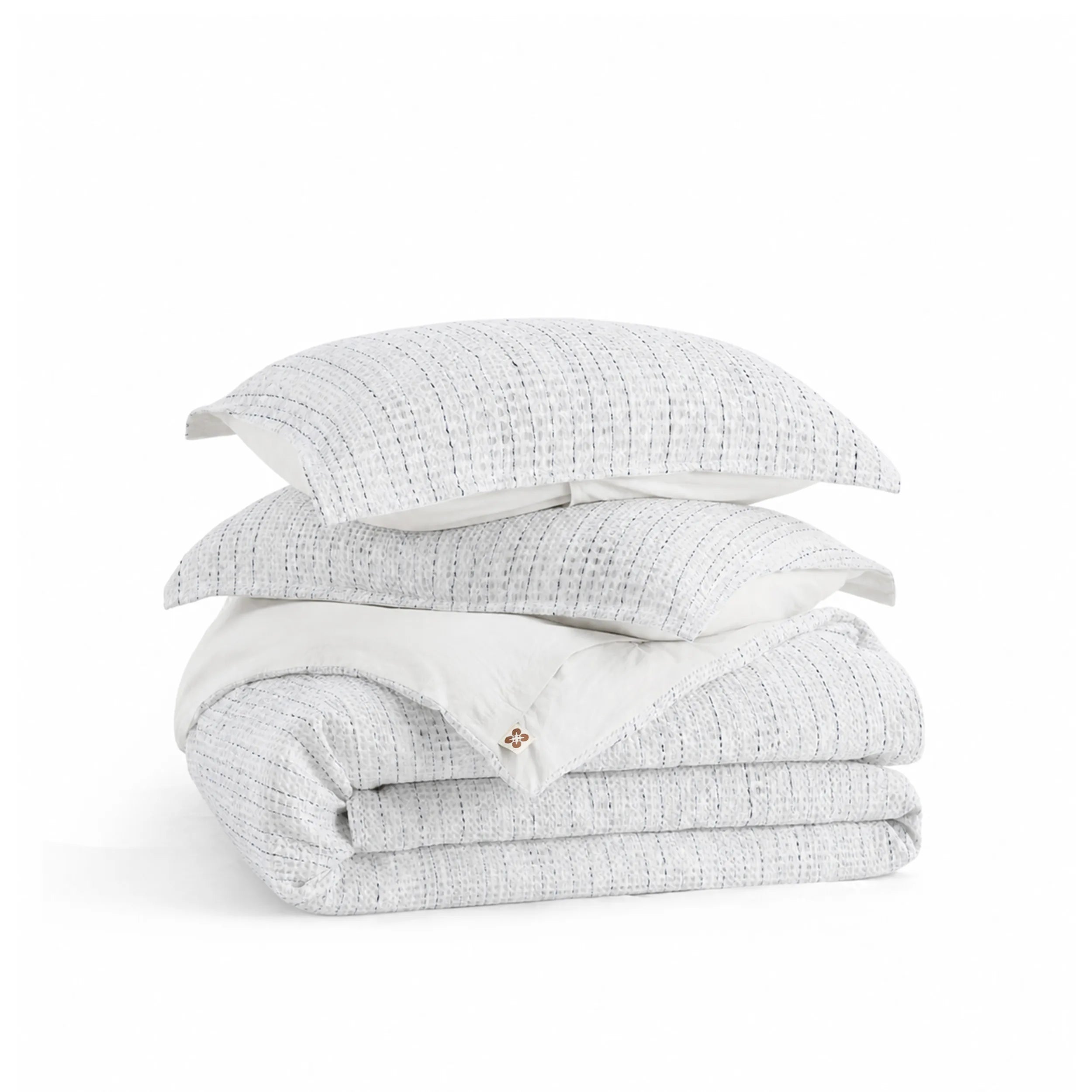 PureWoven™ Cotton Waffle Space-Dyed Duvet Cover Set