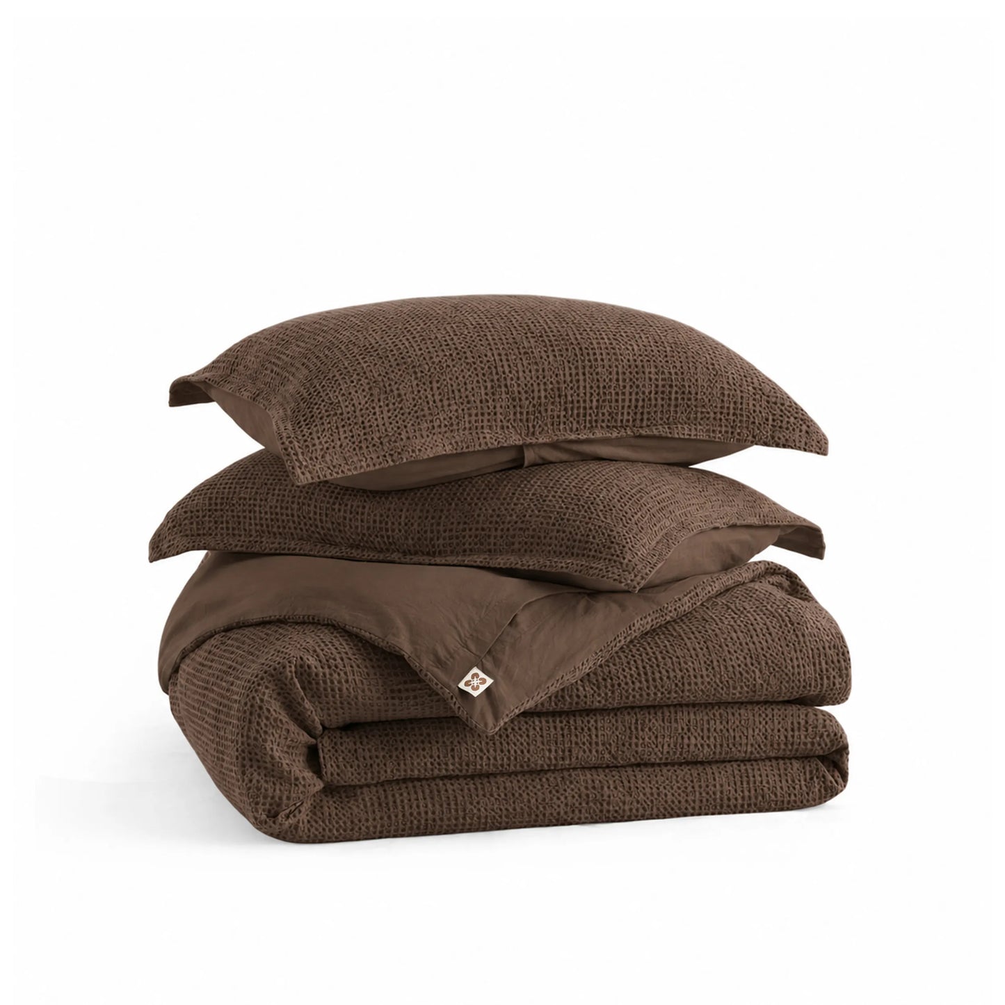PureWoven™ Cotton Waffle Space-Dyed Duvet Cover Set