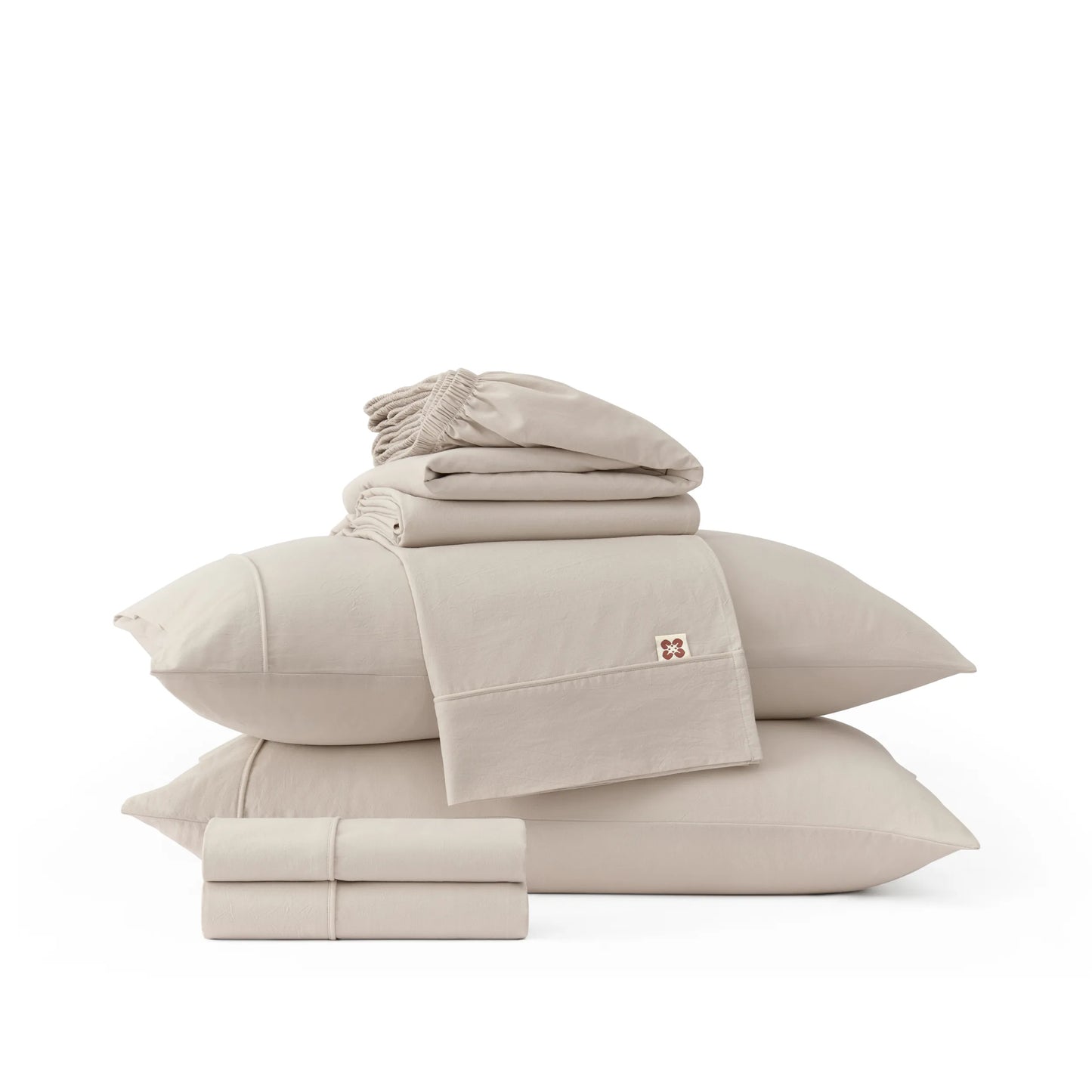 PureWoven™ 6-Piece Washed Cotton Sheet Set