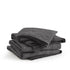 Dark grey Voile Cotton Quilt Set folded, displaying diamond quilting pattern.