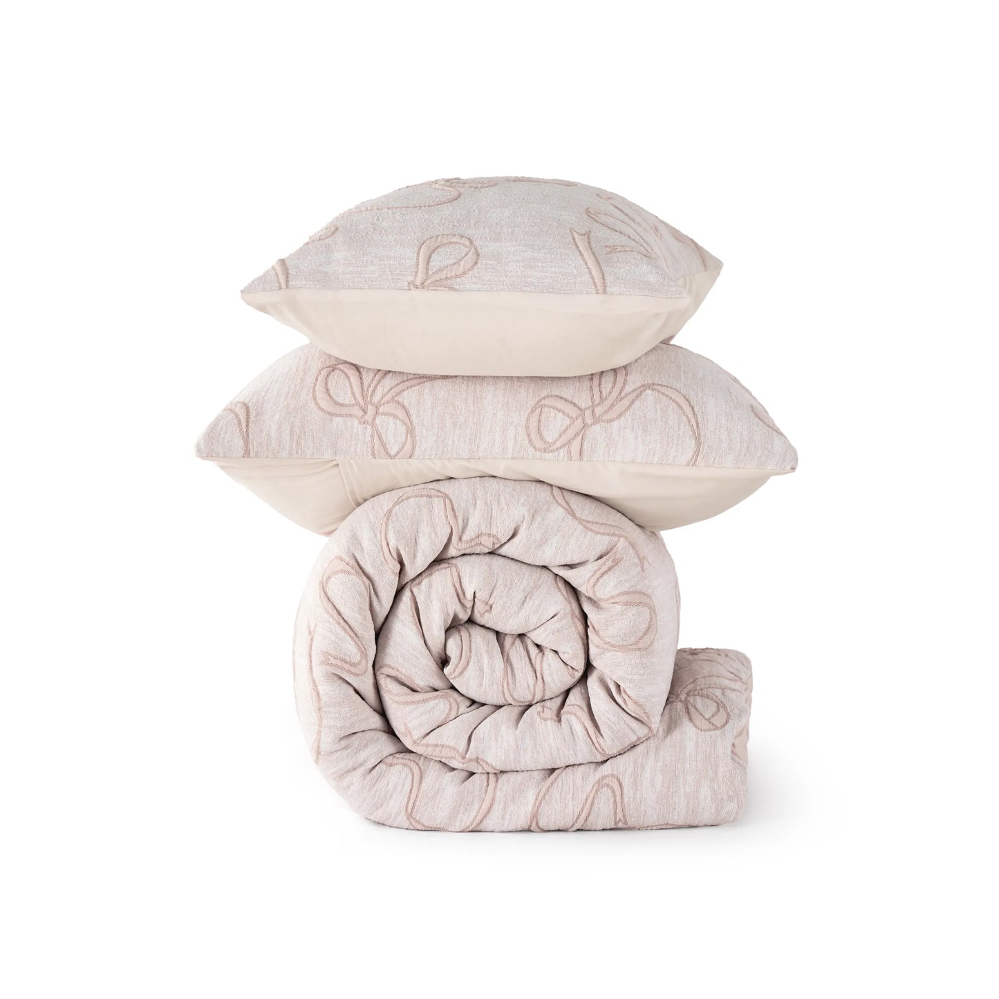 Graceful Bow Jacquard Comforter Set