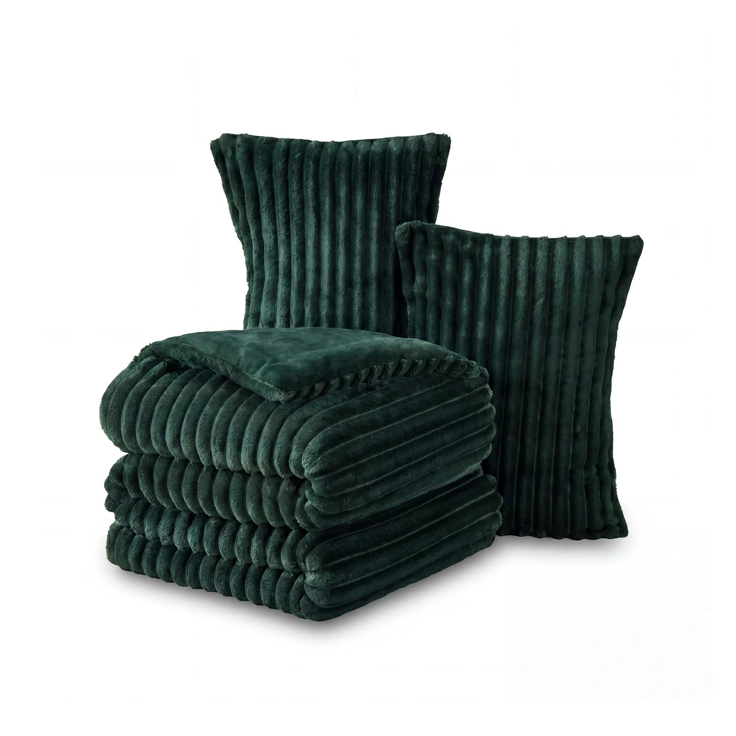 Striped Flannel Comforter Set