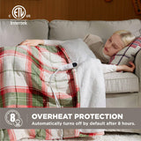 Bedsure Electric Heated Plaid Throw Blanket