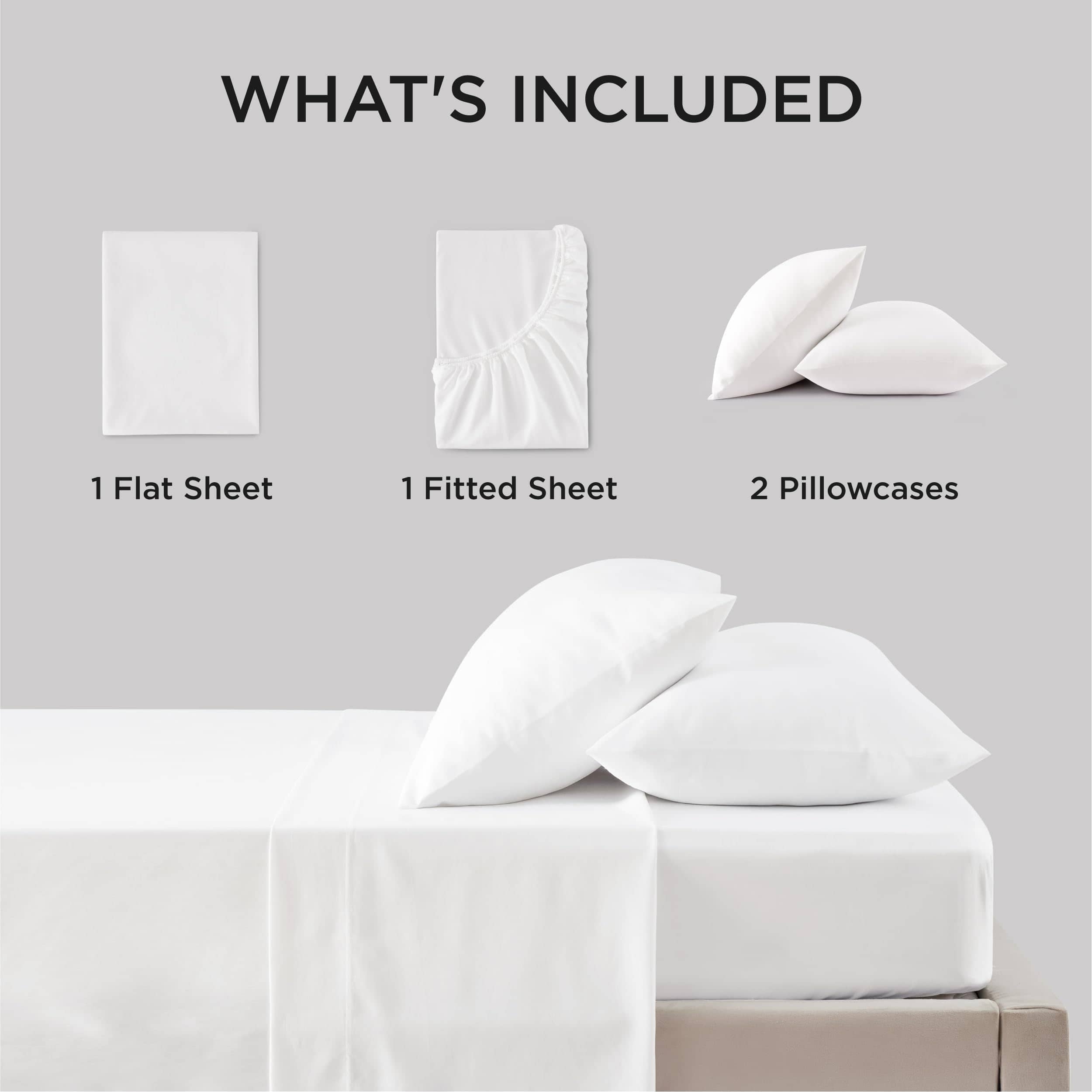 Sheet Set Polyester and Rayon Derived From Bamboo Blend
