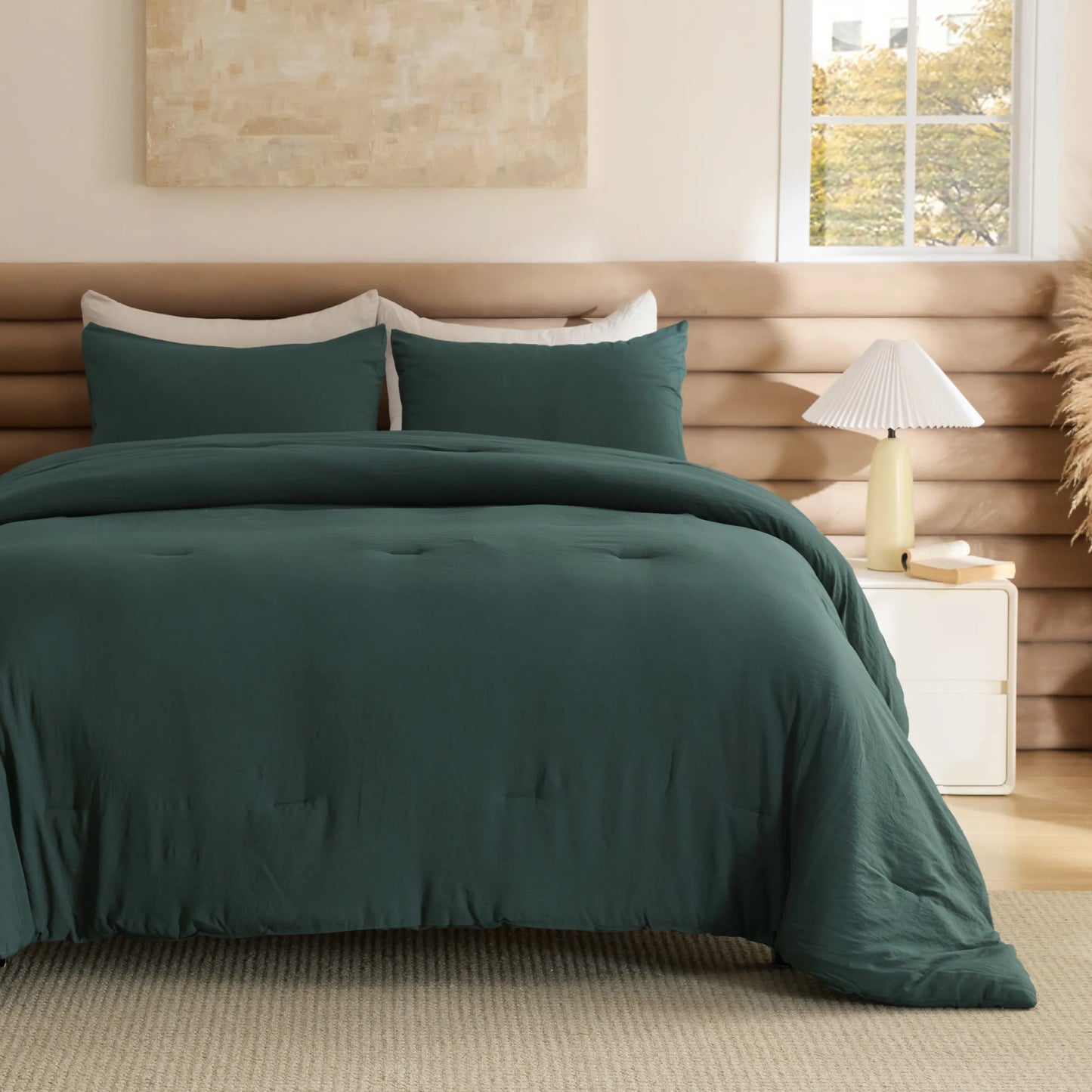 Prewashed Plain Comforter Set