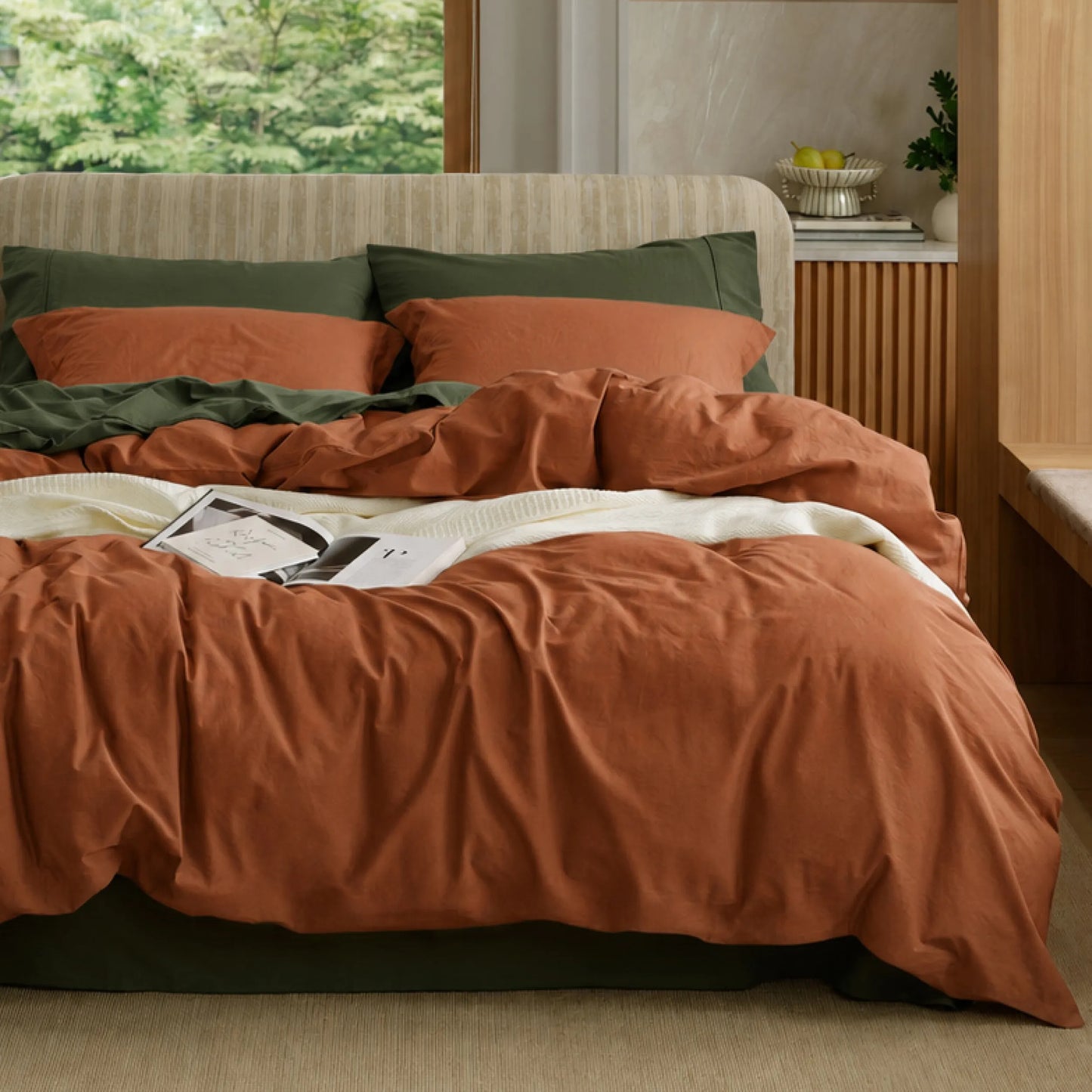 PureWoven™ Washed Cotton Duvet Cover Set