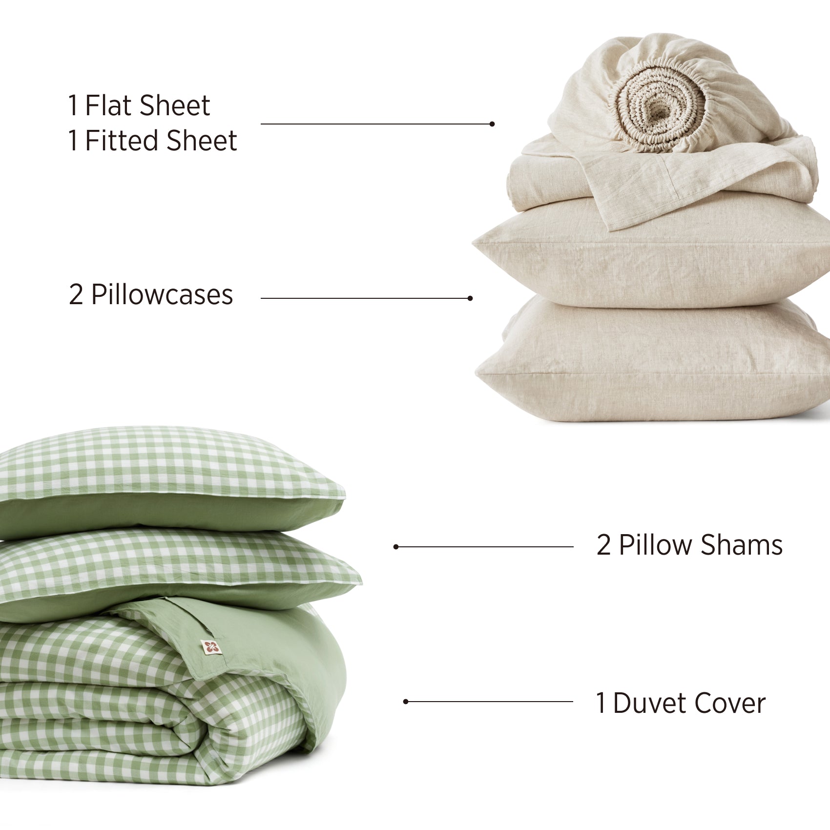 Natural Weekend Washed Cotton Gingham Bundle