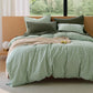 PureWoven Washed Cotton Gingham Duvet Cover Set