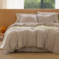 PureWoven Washed Cotton Gingham Duvet Cover Set
