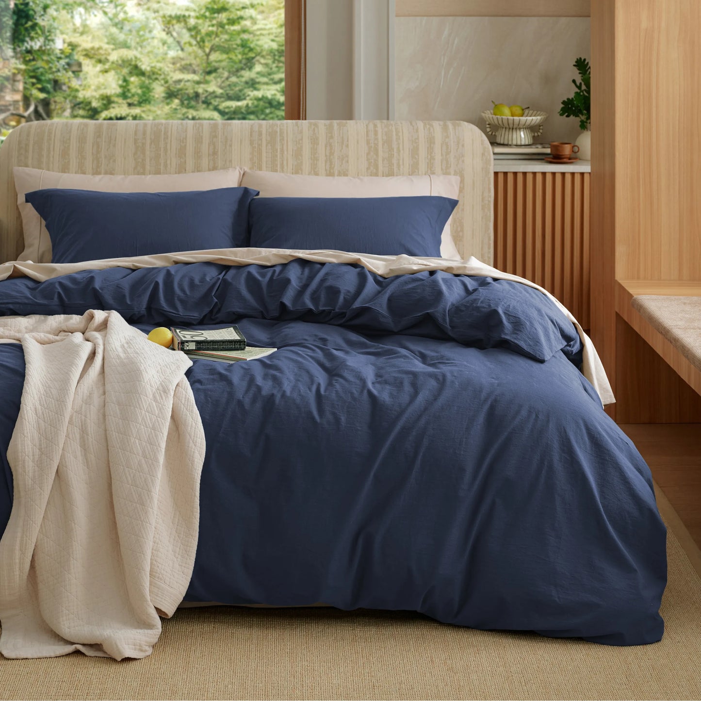 PureWoven™ Washed Cotton Duvet Cover Set