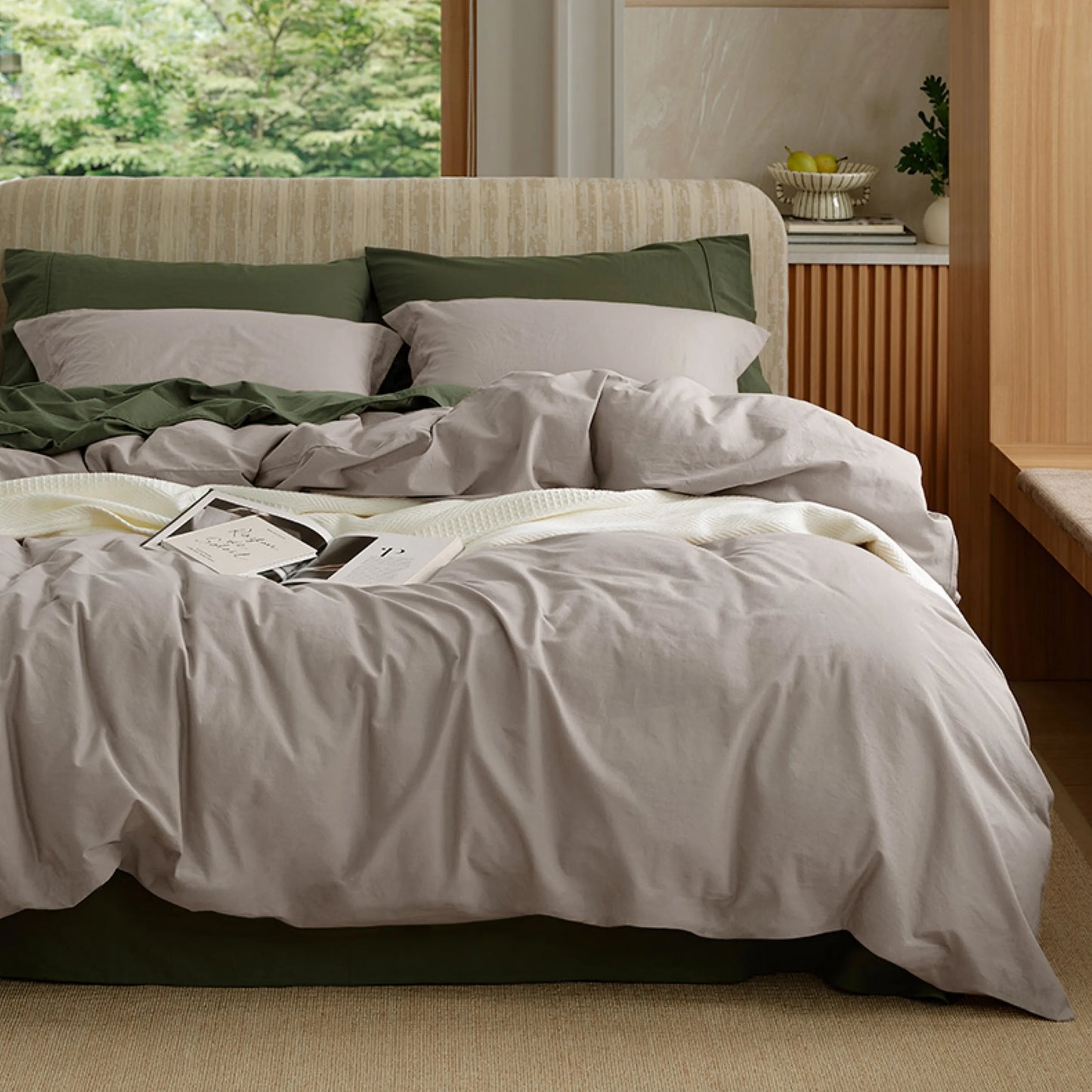 PureWoven™ Washed Cotton Duvet Cover Set