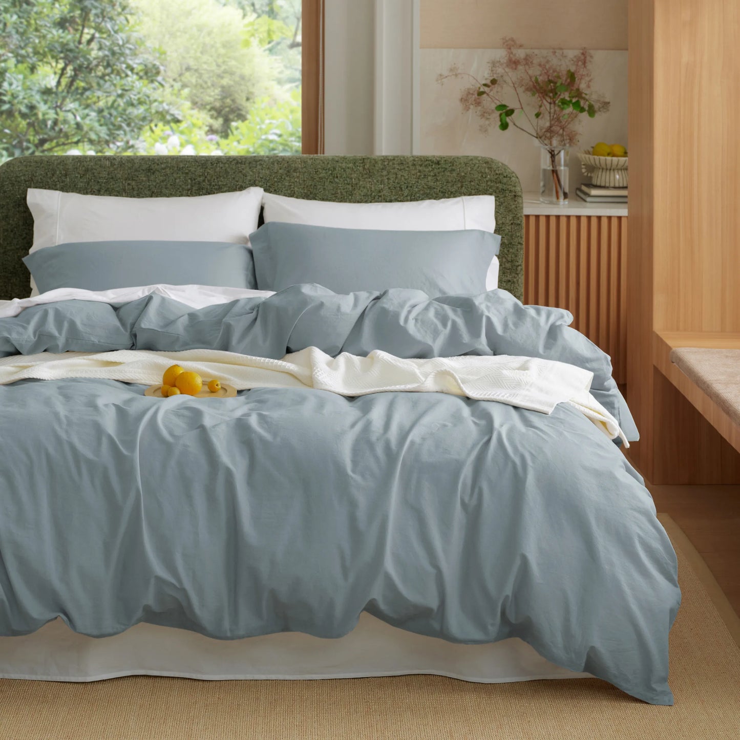 PureWoven™ Washed Cotton Duvet Cover Set