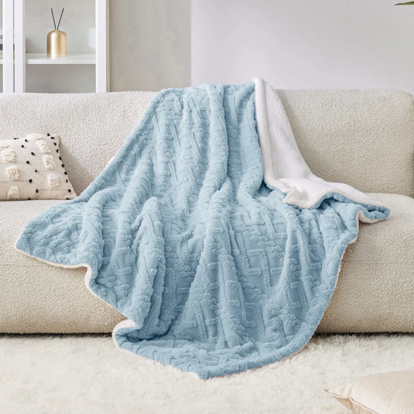 Sherpa Throw Blanket For Couch