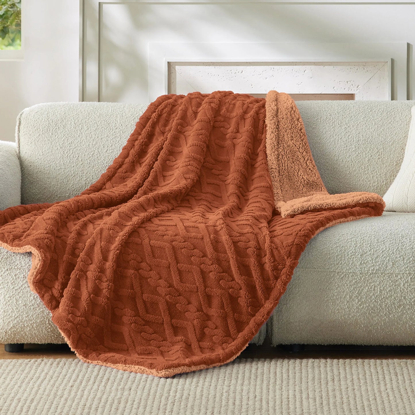 Sherpa Throw Blanket For Couch