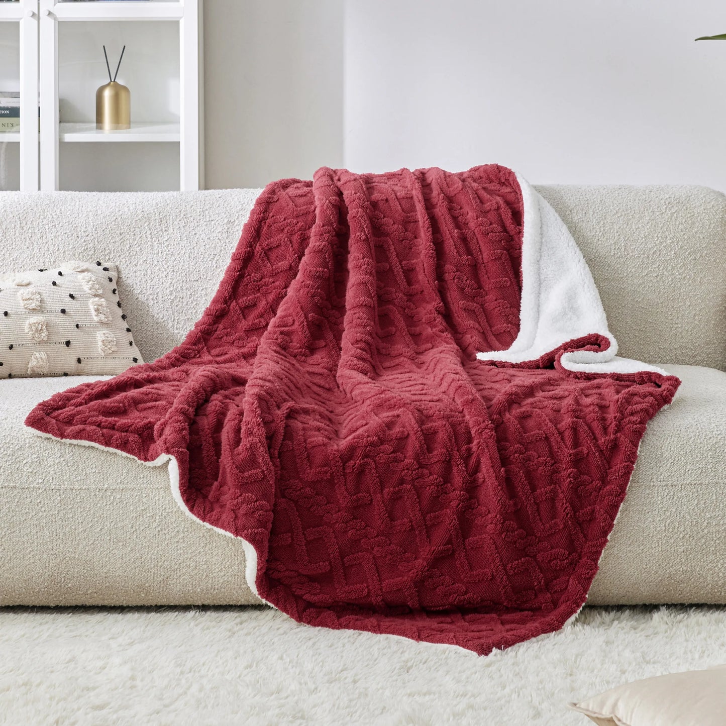 Sherpa Throw Blanket For Couch