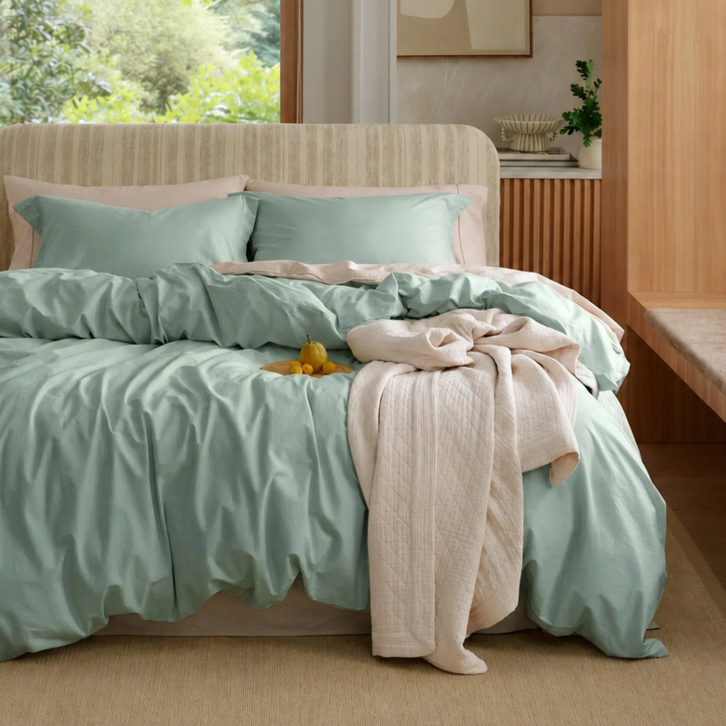 PureWoven™ Washed Cotton Duvet Cover Set