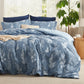 Reversible Graphic Duvet Cover Set Blue