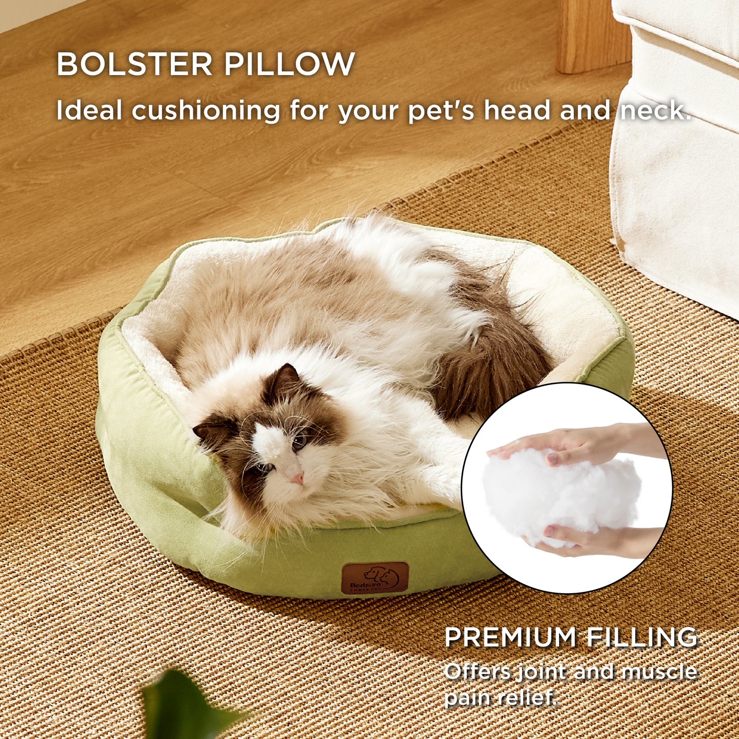 Solid Round Pet Bed