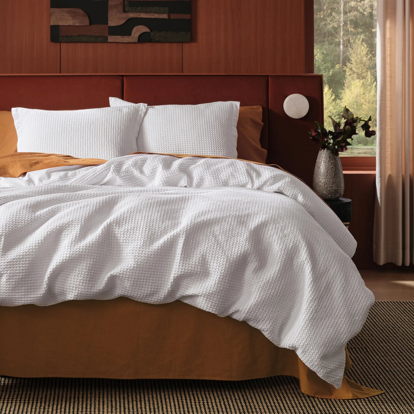 PureWoven™ Cotton Waffle Weave Duvet Cover Set