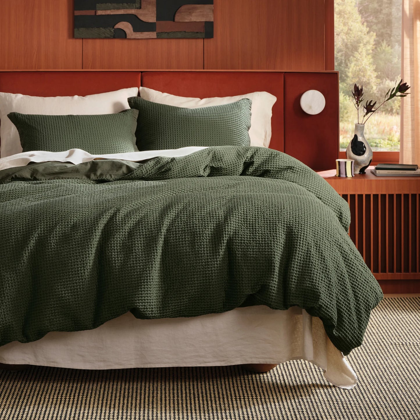 PureWoven™ Cotton Waffle Weave Duvet Cover Set