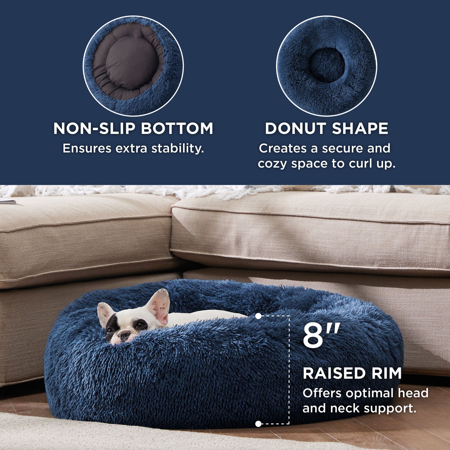Calming Donut Bed for Dogs and Cats