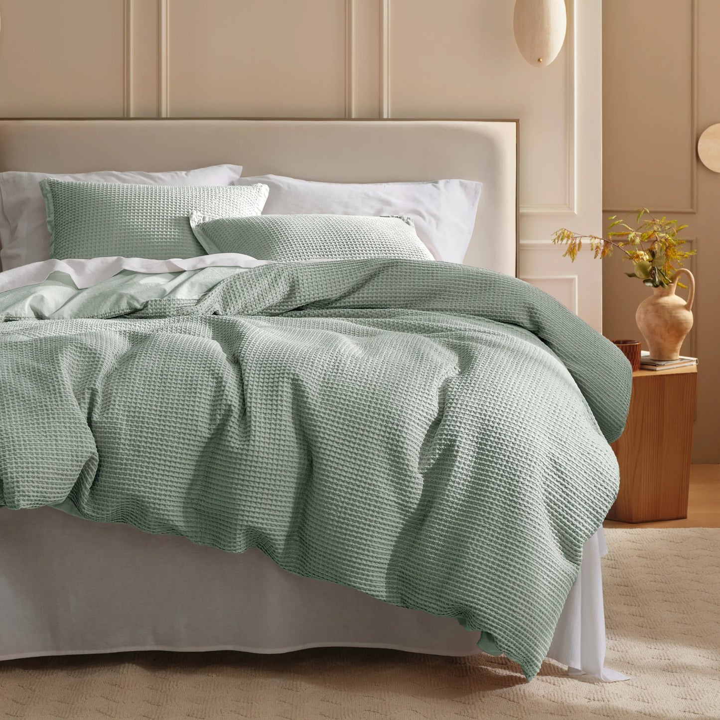 PureWoven™ Cotton Waffle Weave Duvet Cover Set