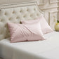 Pink Beauty Sleep Pillowcases: two cooling, silk-soft nylon-spandex pillowcases.