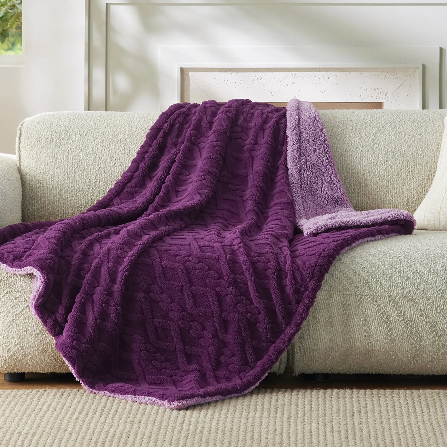 Sherpa Throw Blanket For Couch