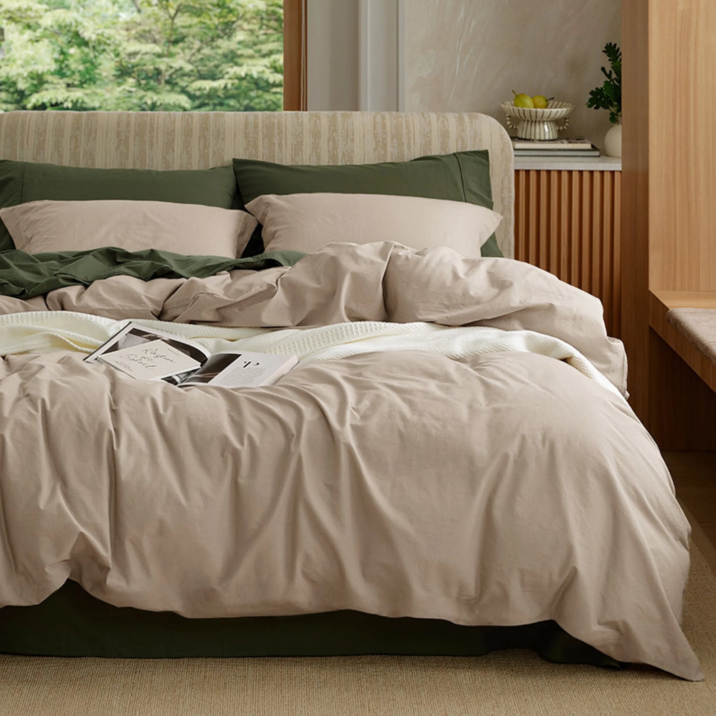 PureWoven™ Washed Cotton Duvet Cover Set