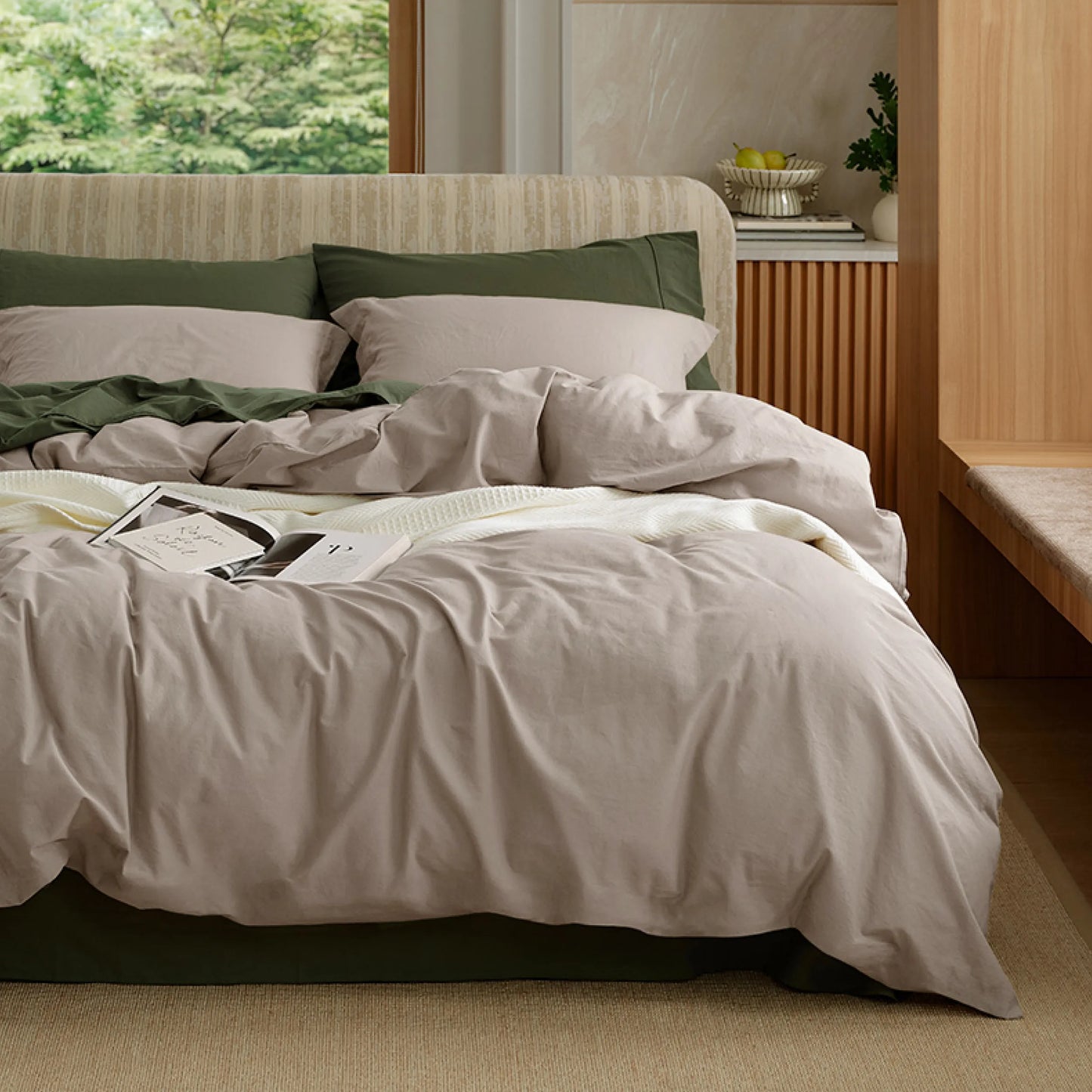 PureWoven™ Washed Cotton Duvet Cover Set