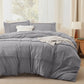 Striped Tufted Embroidery Duvet Cover Set
