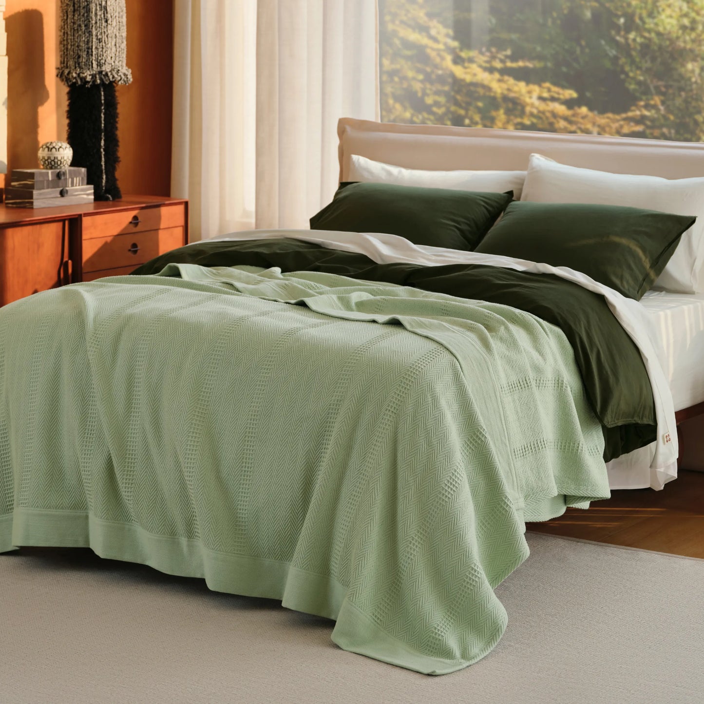 PureWoven™ Organic Cotton Textured Blanket