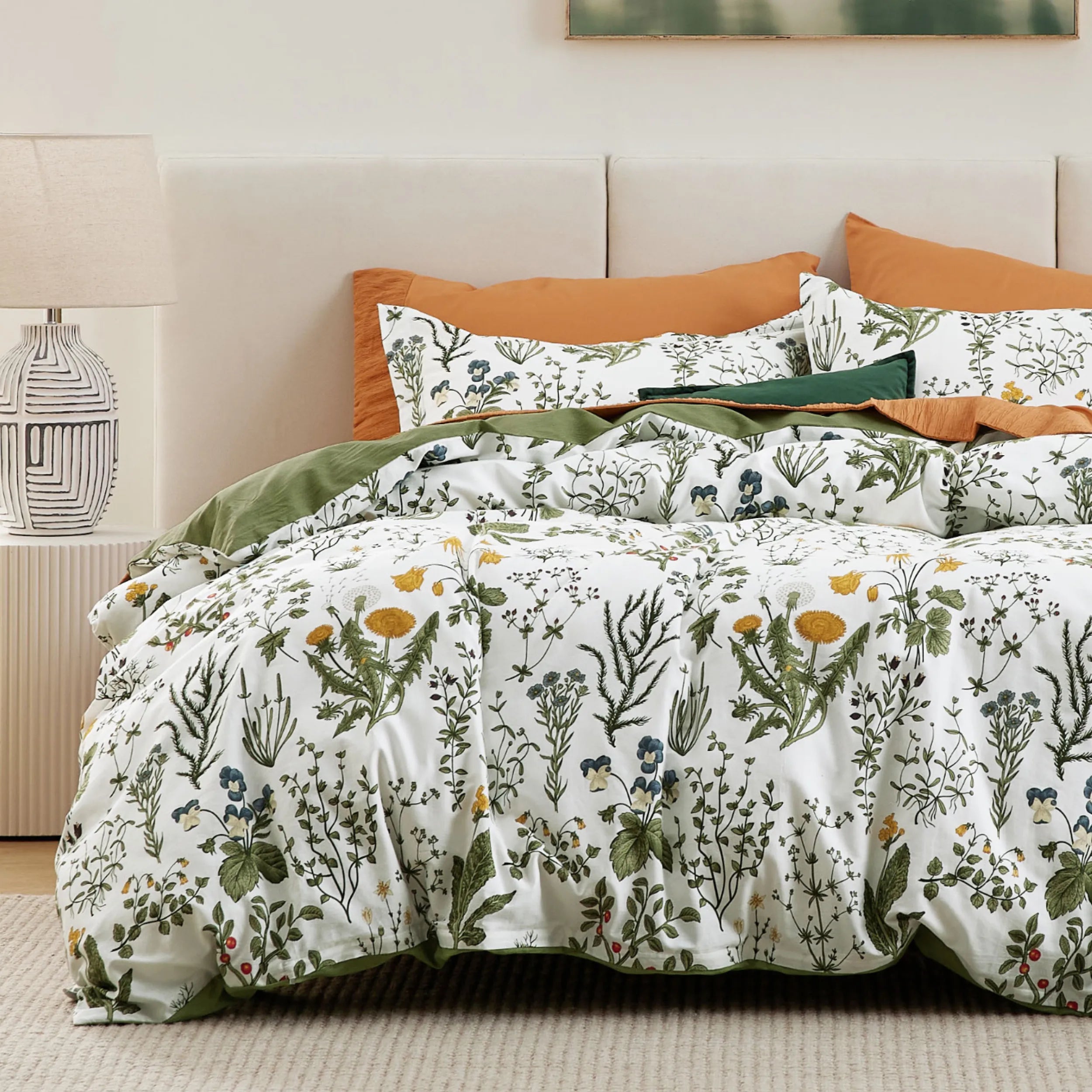 PureWoven™ 100% Cotton Patterned Duvet Cover Set