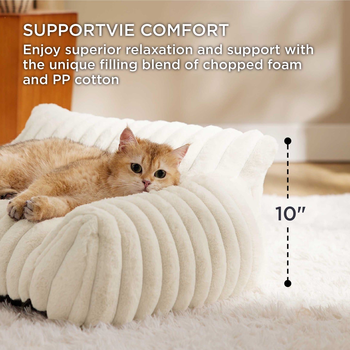 Corduroy Fleece Cat Couch