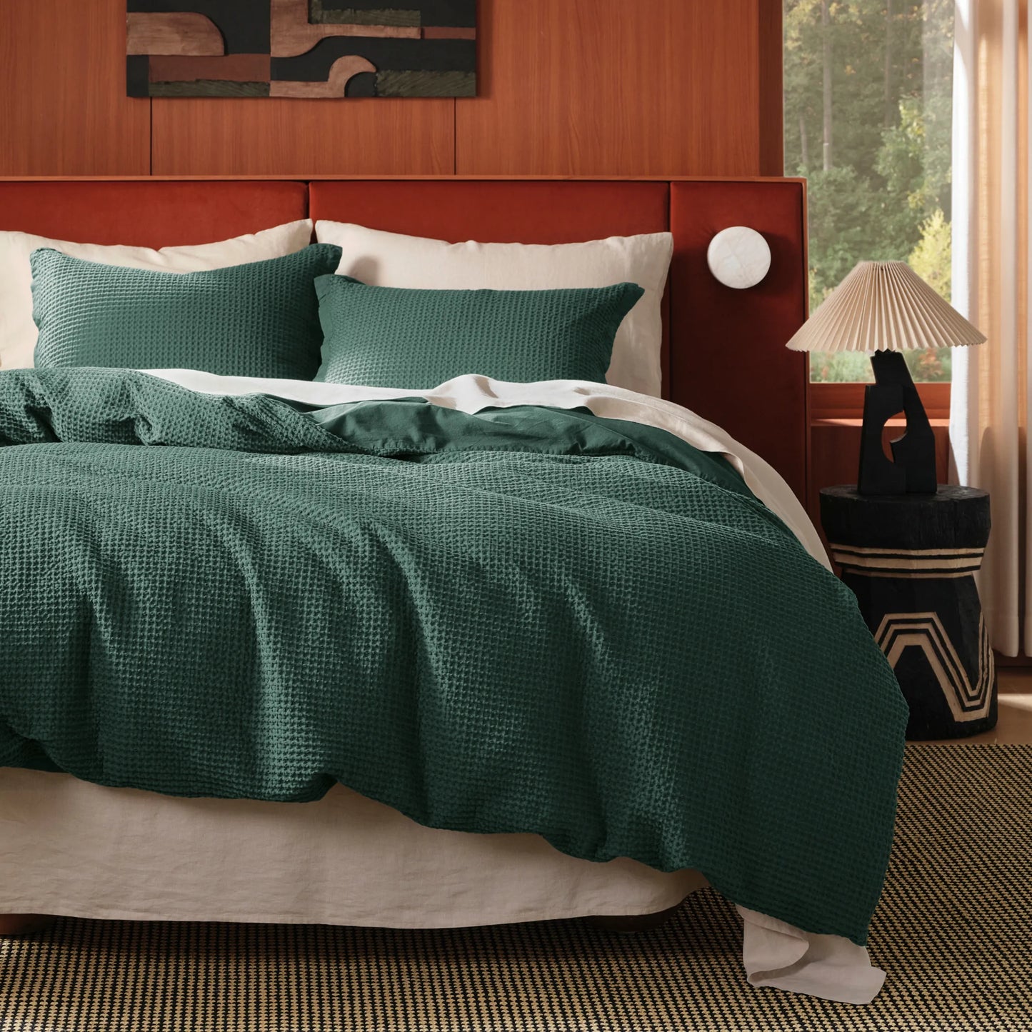 PureWoven™ Cotton Waffle Weave Duvet Cover Set