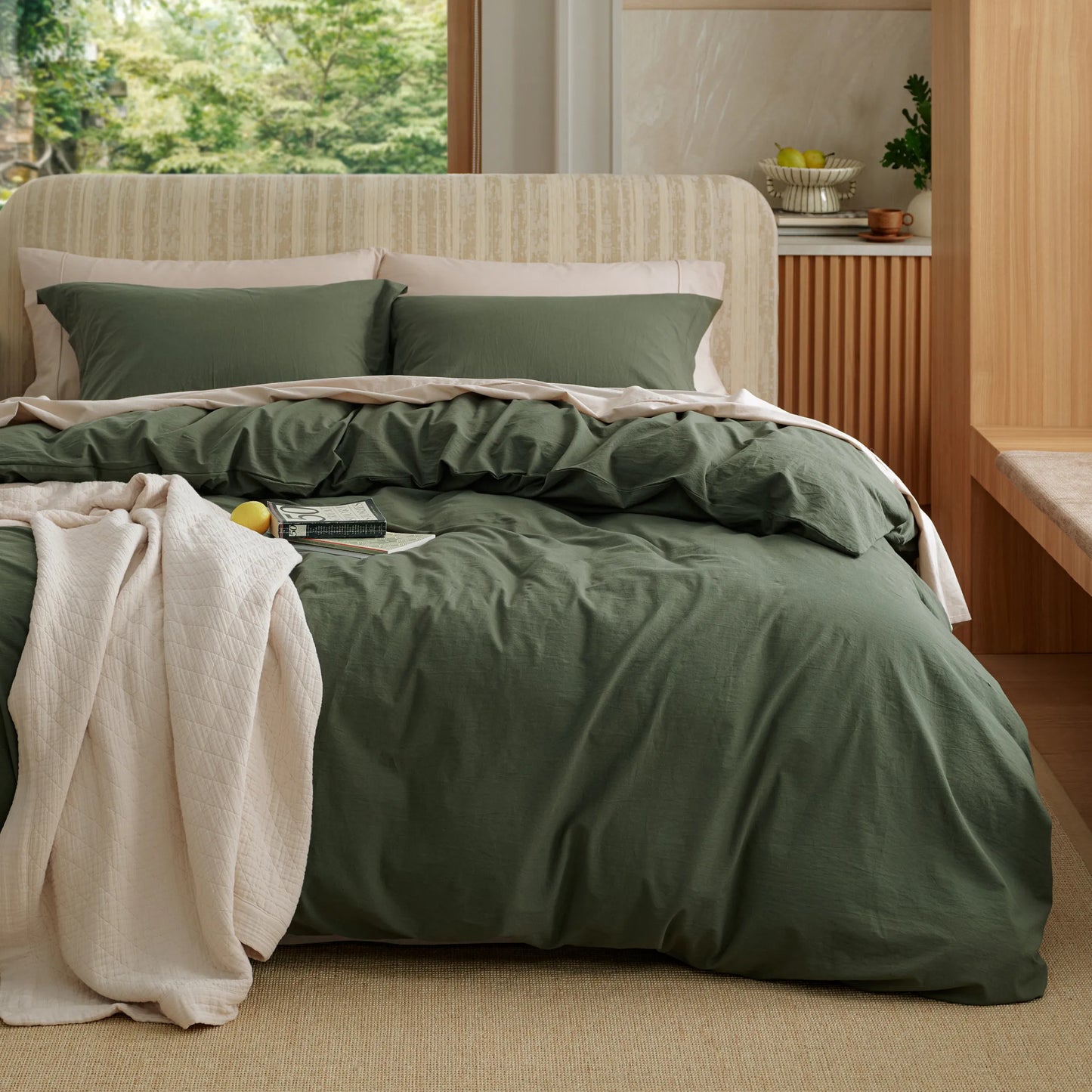 PureWoven™ Washed Cotton Duvet Cover Set