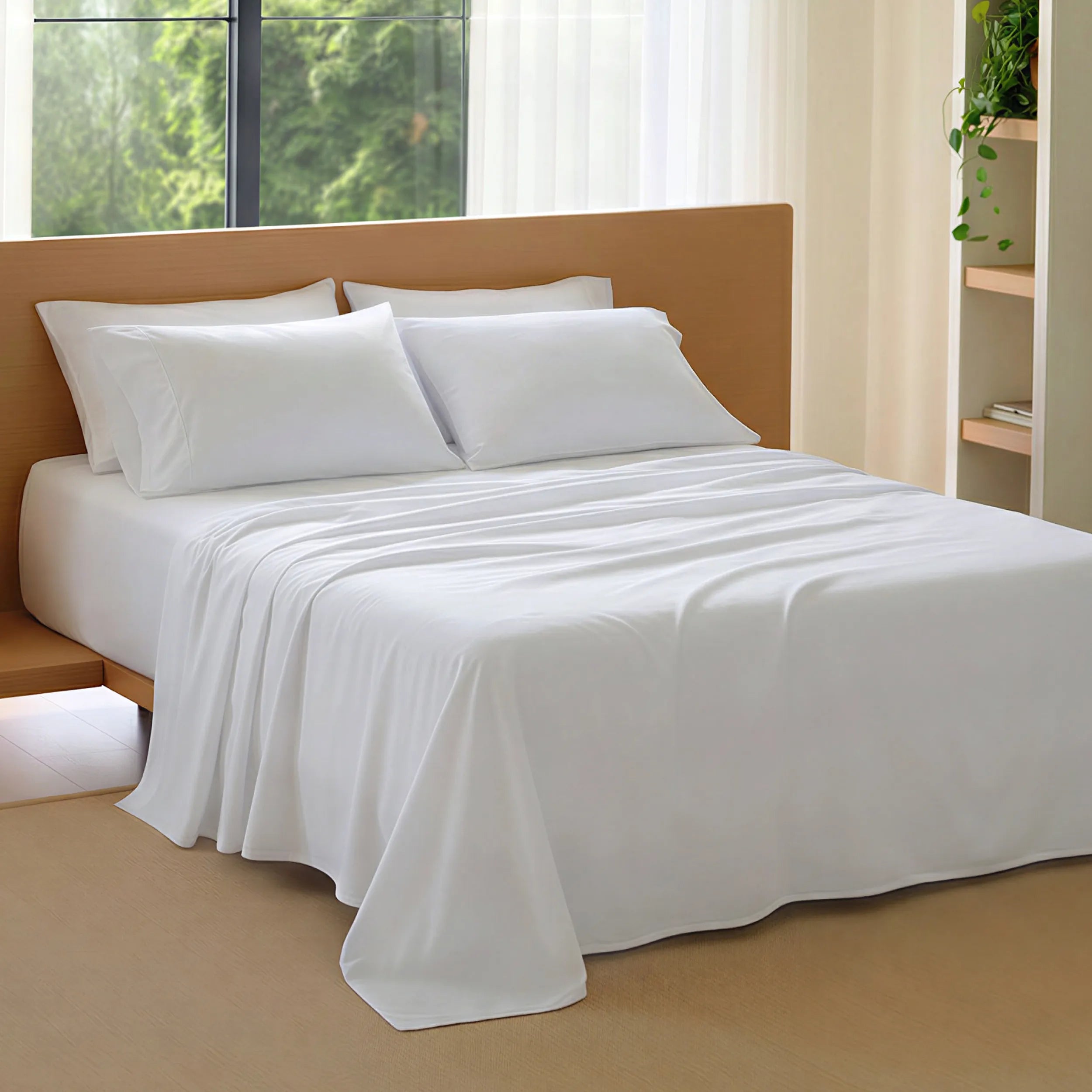 PureWoven™ 6-Piece Washed Cotton Sheet Set