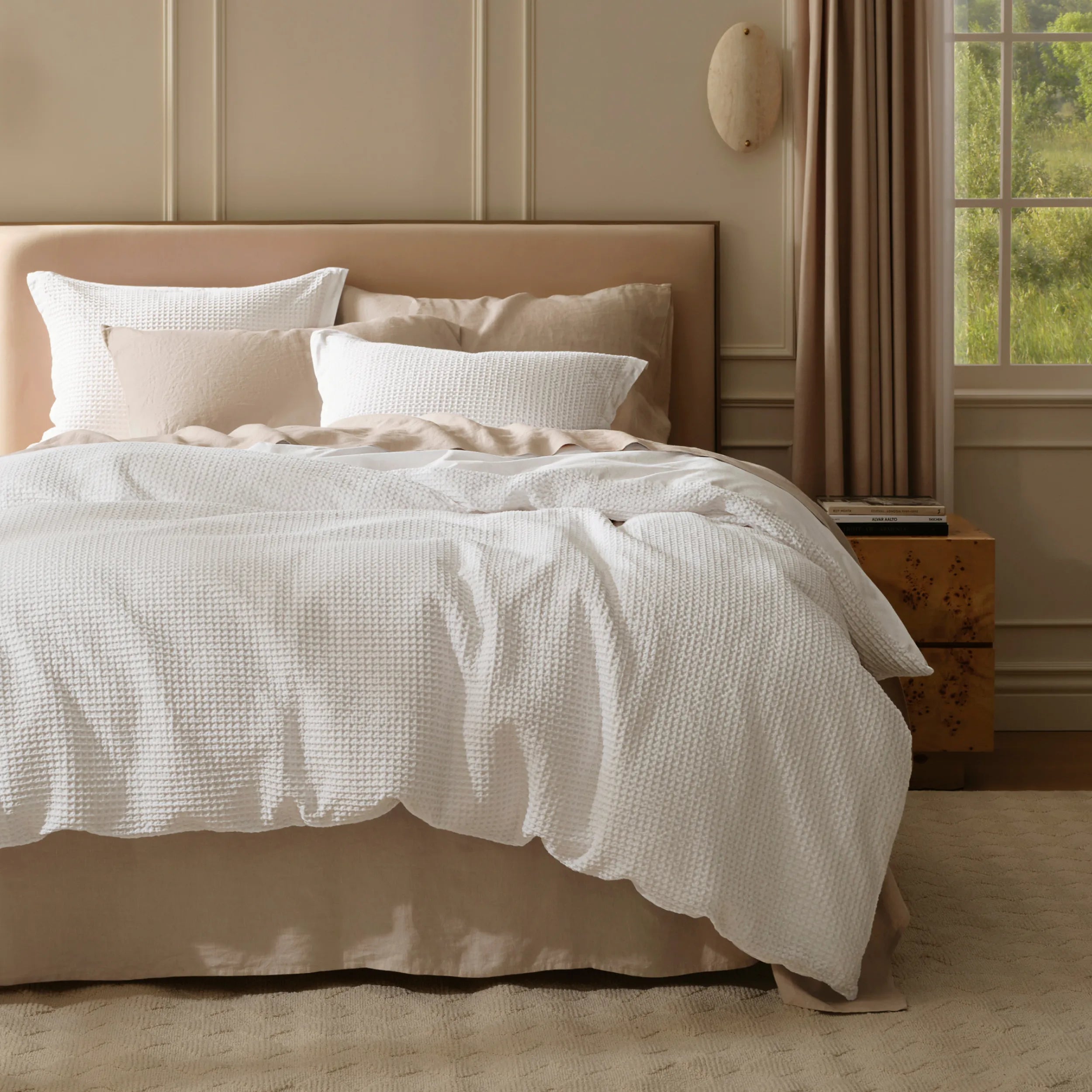 PureWoven™ Cotton Waffle Weave Duvet Cover Set