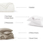 Slub Cotton Modern Cozy Bundle contents: white blanket, white sheets, taupe duvet cover, shams.