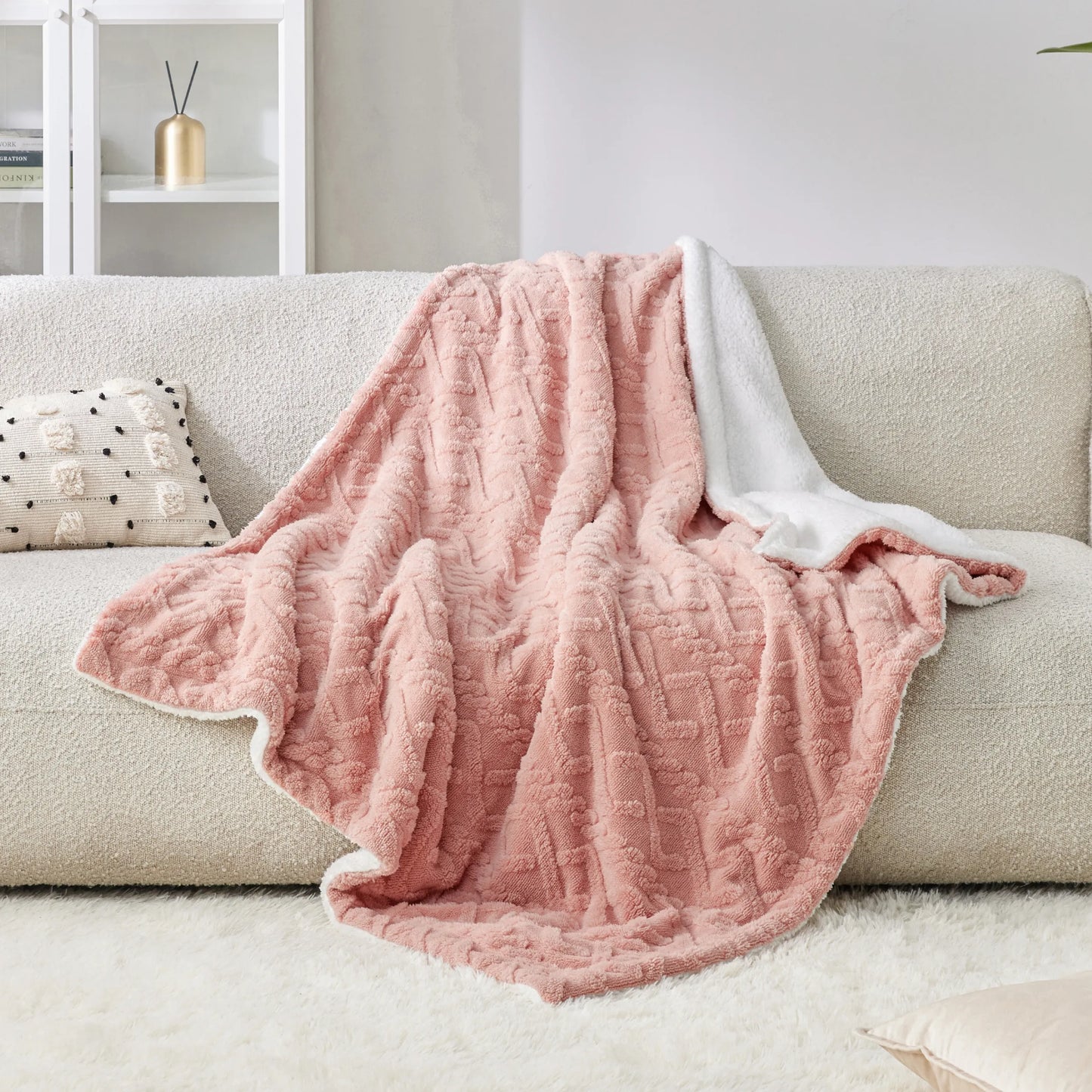 Sherpa Throw Blanket For Couch