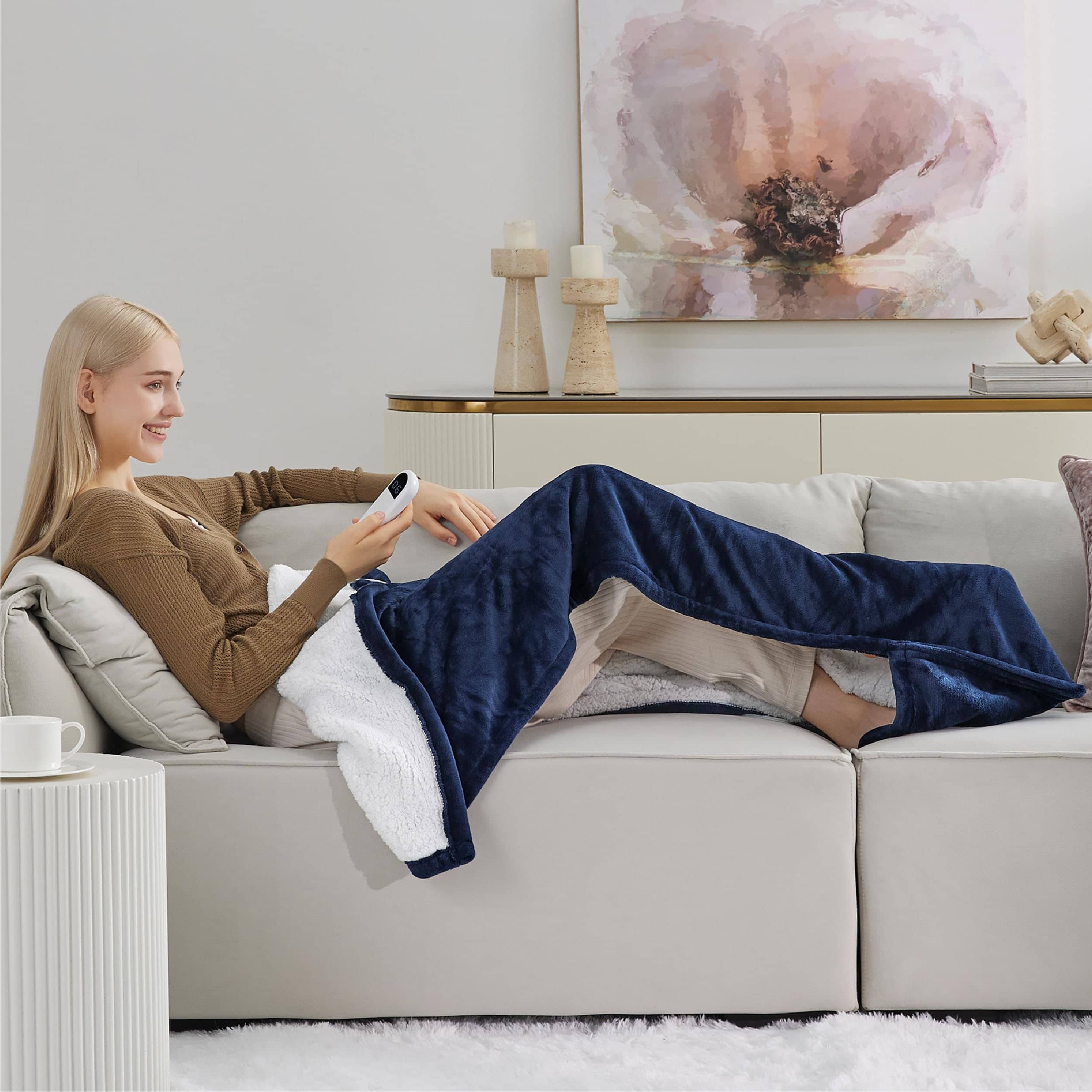 Foot pocket electric online blanket